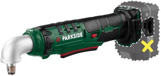 Parkside Haakse Accu Slagboormachine 20 V zonder accu en lader - 76 Nm - 2 Koppelstanden - Compatibel met Parkside 20V accu's