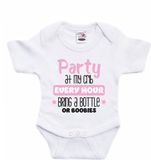 Bellatio Decorations Baby rompertje - party - roze - kraam cadeau - babyshower - cadeau romper 80
