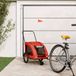 Maison Exclusive - Remorque pour chien pour vélo orange et gris en Oxford et fer