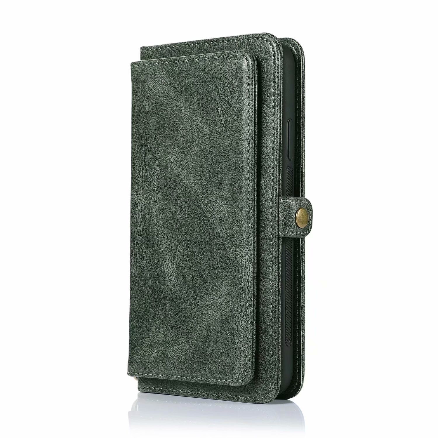JVS Products iPhone XR - Afneembaar 2 in 1 Bookcase Hoesje - Back Cover - Magnetisch - Pasjeshouder - Portemonnee - Leer - Groen