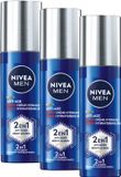 NIVEA MEN Anti-Age 2in1 Power Hydraterende Crème Gezicht - Dagcrème - Moisturizer - Normale en rijpere huid - SPF 30 - Met hyaluronzuur en Luminous630 - 3x50 ml - Voordeelverpakking