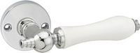 Impresso Deurkruk - Brisbane - Rond - Chroom - Wit - 2 stuks