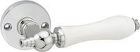 Impresso Deurkruk - Brisbane - Rond - Chroom - Wit - 2 stuks