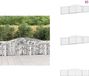vidaXL Gabions 5 pieces curved 400x30x80/100 cm iron