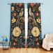 Omgoods - Rideaux opaques vintage à œillets - Lot de 2, motif floral et oiseau, occultant