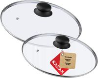 KADAX Glazen dekselset, 2 stuks, diameter 28 cm, transparant
