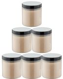 Merkloos Scrubzout Amandel 300 gram - Pot met zwarte deksel - set van 6 stuks - Hydraterende Lichaamsscrub