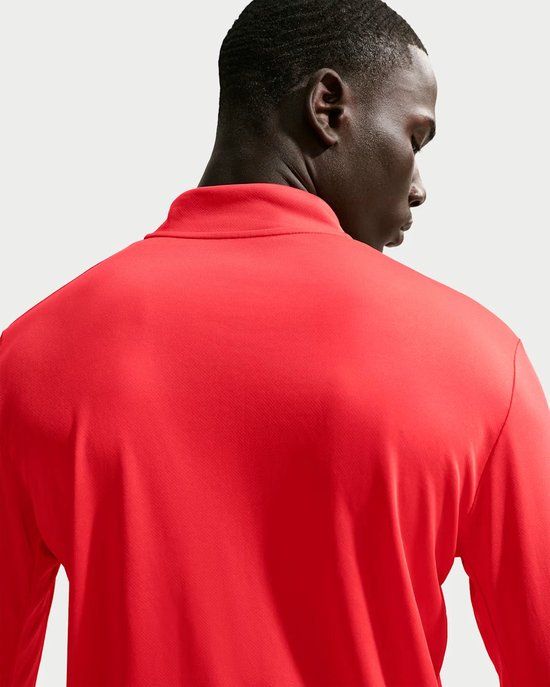 Nike Pacer Men's Dri-Fit 1/2-Zip Hardloop T-shirt Lange Mouw Zomer Heren Rood XL