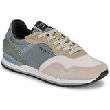 Pepe Jeans London Mind Heren Sneakers Lichtbeige Maat 43