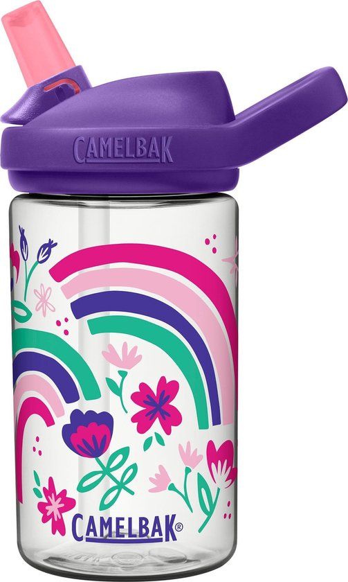 CamelBak Eddy+ Kids Drinkfles - 400 ml - Transparant (Rainbow Floral)