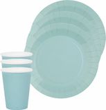 Santex Feest/Verjaardag Servies Set - Lichtblauw - Karton
