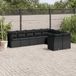 Maison Exclusive - Ensemble de meubles de jardin 9 pièces avec canapé et coussins, noir, en polyrotin