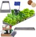 Modo24 ZP09 Carré Potager Surélevé En Escalier Modulable, Bois De Pin, Herbes/légumes, Jardin/terrasse/balcon, 9x30x120 Cm, Gris