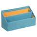 RHODIA 318847C - Brievenhouder Turkoois - 25 x 10 x 14 cm - Oranje Zadelstiksel - Buitenkant in Imitatieleer - Home Office Rhodiarama Collectie - Bureauorganisatie en Stijlvolle Opberging