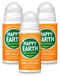 Happy Earth 3 x Déodorant Roll-on Rose et Petitgrain - 75 ml - Lot promotionnel
