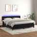 Maison Exclusive - Boxspringbed met matras en LED-verlichting, zwart, 160x200 cm, fluweel