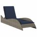 vidaXL Ligbed met kussen, grijs, 60 x 205 x 73 cm, poly rotan