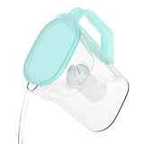 Wessper waterfilterkan met filterpatroon 2,7 liter, past in de koelkastdeur, BPA-vrij, waterkaraf met filter, compatibel met Brita Classic filters - munt