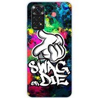 Xiaomi Bedrukt siliconen hoesje compatibel met Xiaomi Redmi Note 11 4G Swag or die