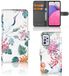 Samsung Galaxy A33 5G Housse de téléphone avec fentes pour cartes Oiseaux Fleurs