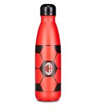Seven Milan Thermosfles, rood, 500 ml, roestvrij staal, BPA-vrij, warm houden 12 uur reddo 24 uur, school, reizen, sport, kinderen, jongens, volwassenen, voetbal, officieel product