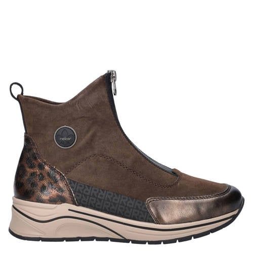 Rieker Sneakers met Sleehak - Bruin