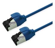 ROLINE U/FTP patchkabel Cat.8 (Klasse I), dun, LSOH, soepel draad, blauw, 0.15 m