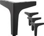 OurLittlePearls Pieds de table modernes en métal triangulaire - Set de 4 - Noir (17cm)