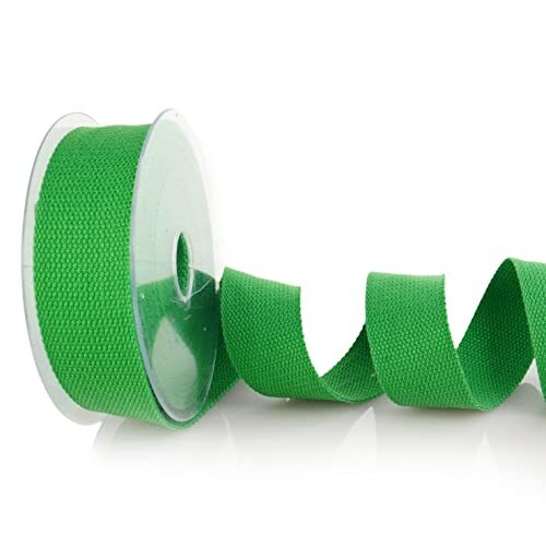 Trimz Webbing, Katoen, Groen, 5m x 40mm