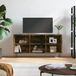 Maison Exclusive - meuble TV, placage chêne fumé, 103,5 x 30 x 50 cm, panneau de particules