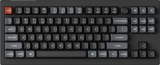 Keychron V3 Ultra - Mechanisch Toetsenbord - Draadloos - US Qwerty - 80% - Rode Switch - Zwart