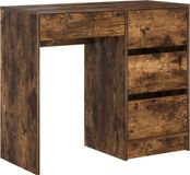 vidaXL Bureau Rook Eiken Bewerkt Hout 90 x 37.5 x 75 cm