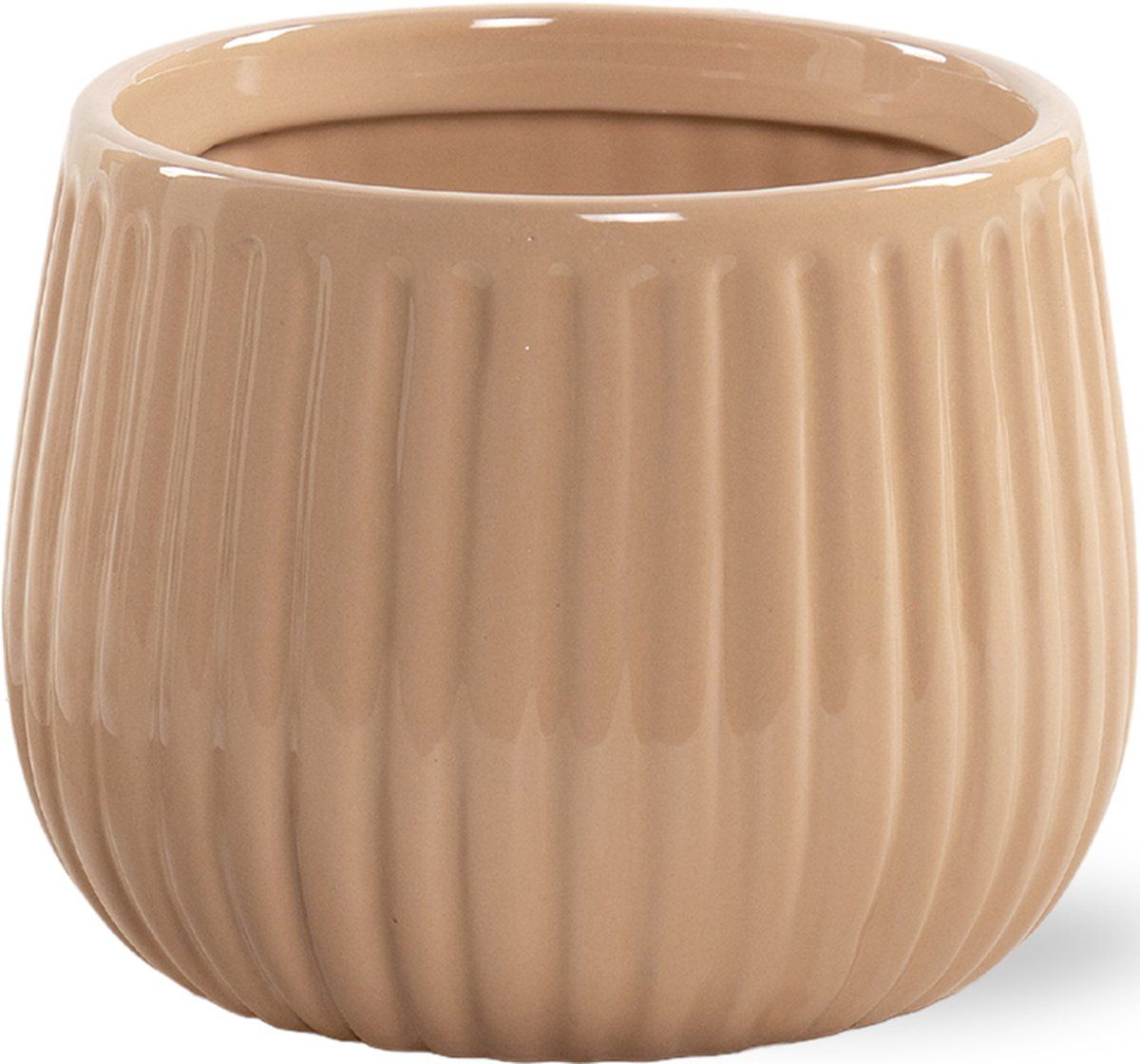 What-Women-Want Luxe sierpot Livia Vanille - bloempot voor binnen - pot van 12,5cm - plantenpot met Ø15 - sierpot voor kamerplant