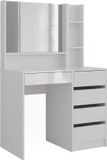 Vicco Kaptafel Sherry Wit/Wit Hoogglans 89.8 cm met spiegel