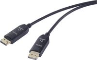 Renkforce RF-6117766 DisplayPort-kabel Glasvezel / DisplayPort Aansluitkabel DisplayPort-stekker, DisplayPort-stekker 10 m Zwart