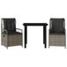 VidaXL 3262992 Tuinmeubelserie Donkergrijs