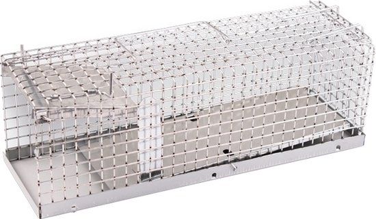 BSI - Diervriendelijke rattenvangkooi met kantelval - 37,5x12x13,5 cm