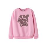 NAME IT KIDS sweater met tekst - roze