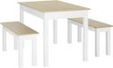 HOMCOM Table de salle à manger Panneaux de particules 119x70x75cm Chêne