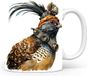 Witte Mok met Kwartel Print - 330ml - Koffie & Theeglas - Cadeau