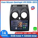 Awesafe Autoradio 6GB+128GB met Carplay en Android auto - Geschikt Voor Nissan Qashqai J10 2006 t/m 2013 - Radio scherm met Navigatie GPS - 8 Kern V1PRO Versie - Draadloos Apple Carplay & Android Auto