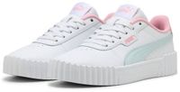 Puma Kinderschoenen Lage Sneakers Carina 3.0 Jr Vrouwen Imitatieleer Rubber Wit-Sea Glass Maat 35.5