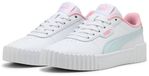 Puma Kinderschoenen Lage Sneakers Carina 3.0 Jr Vrouwen Imitatieleer Rubber Wit-Sea Glass Maat 35.5