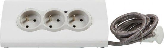 Legrand Bureaublok Stekkerdoos - 3 x 2P + 2x USB + Tablethouder - 1.5 Meter - Wit & Grijs