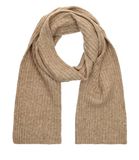 Manfield - Heren - Beige sjaal met ribbel details