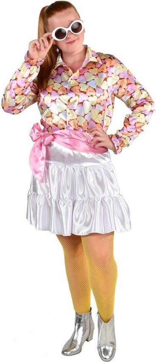 Magic design Sweet Hearts Verkleedblouse Meisjes Satijn Mt 140 - Multicolor