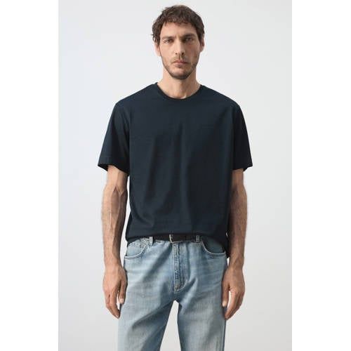 Mango Man regular fit T-shirt - marineblauw