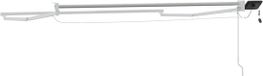 vidaXL - Manual - Awning - Frame - with - Solar - LED - 3 x 2,5 m - Wit
