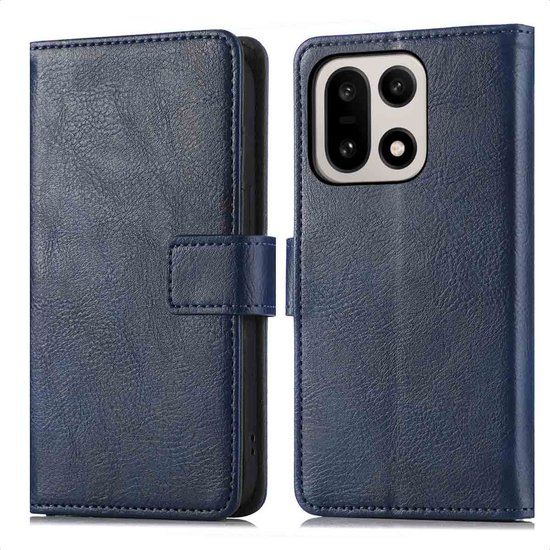imoshion Hoesje - Geschikt voor OnePlus 15 - Luxe Bookcase - Donkerblauw
