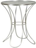 Mauro Ferretti Tafel Trixy Ø 56x68 cm Metaal Zilver Rond Modern